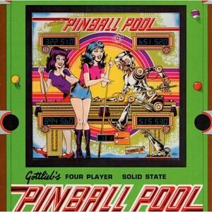 Pinball Pool Pinball Flyer Original 1979 Art Print Robot Space Age NOS